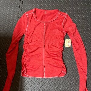 FP Movement by Free People Red Long Sleeve Tee